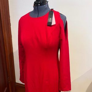 Red Black Halo Covina Dress Sz 14